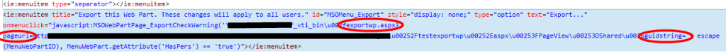 ExportWPJavascriptParameters